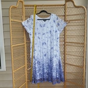 Lane Bryant Dress, Women's 22/24, short sleeve, lace over nylon.